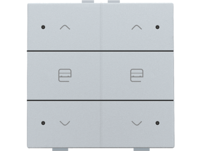 Dubbele motorsturingsbediening met led voor Niko Home Control, sterling