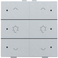 Dubbele dimbediening met led voor Niko Home Control, sterling 