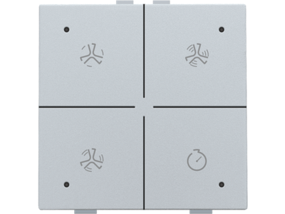 Ventilatiebediening met led voor Niko Home Control, sterling