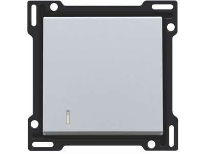 Afwerkingsset met lens voor enkelvoudige schakelaar of drukknop, sterling