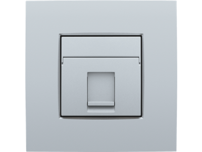 Centraalplaat data 1x RJ, sterling