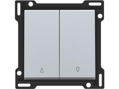 Afwerkingsset voor tweevoudige rolluikdrukknop, sterling