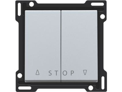 Afwerkingsset voor tweevoudige rolluikdrukknop voor elektronische sturingen, sterling