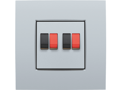 Afwerkingsset voor tweevoudige luidsprekeraansluiting, sterling