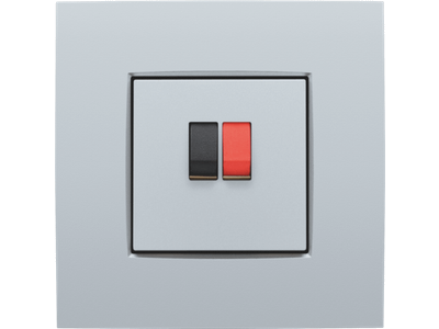 Afwerkingsset voor enkelvoudige luidsprekeraansluiting, sterling