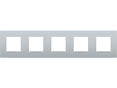 Vijfvoudige afdekplaat met 71 mm centerafstand Niko Intense sterling