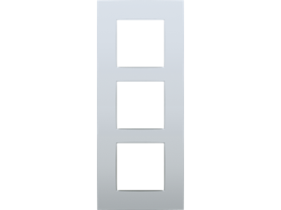 Drievoudige afdekplaat met 60 mm verticale centerafstand Niko Intense sterling