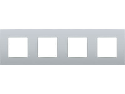 Viervoudige afdekplaat met 71 mm centerafstand Niko Intense sterling