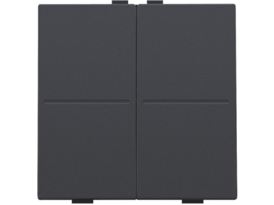 Tweevoudige toets voor draadloze schakelaar of drukknop met 4 bedieningsknoppen, anthracite