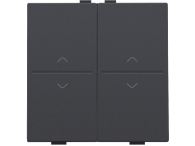 Tweevoudige toets met pijltjes 'op' en 'neer' voor draadloze schakelaar of drukknop met 4 bedieningsknoppen, anthracite