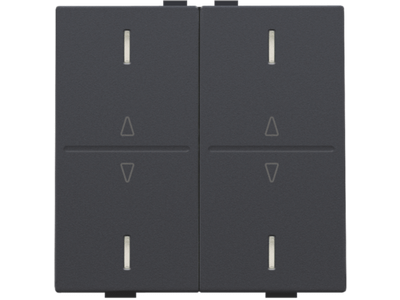 Tweevoudige toets met pijltjes 'op' en 'neer' voor drukknop met 4 bedieningsknoppen en 4 feedbackleds, anthracite