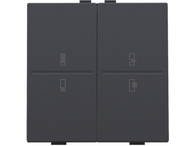 Tweevoudige toets met regime-opdruk voor drukknop met 4 bedieningsknoppen en 4 feedbackleds voor regime-opdruk, anthracite