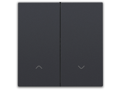 Afwerkingsset voor dubbele elektronische rolluikschakelaar, anthracite