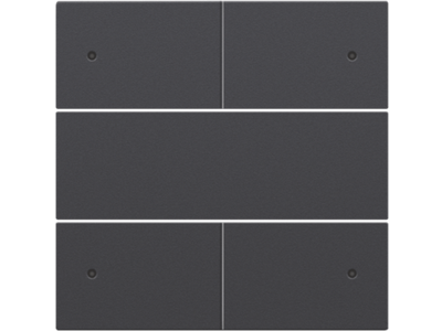 Afwerkingsset voor 4-voudige potentiaalvrije drukknop 24 V met leds, anthracite