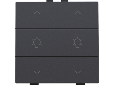 Dubbele dimbediening voor Niko Home Control, anthracite