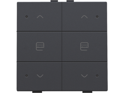 Dubbele motorsturingsbediening met led voor Niko Home Control, anthracite