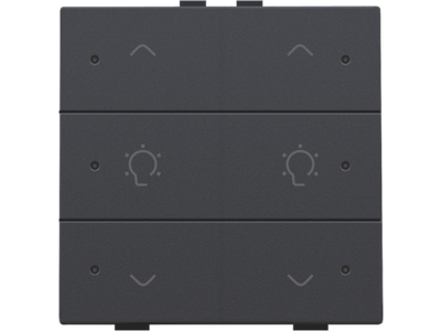 Dubbele dimbediening met led voor Niko Home Control, anthracite