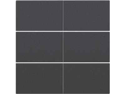 Afwerkingsset voor 6-voudige potentiaalvrije drukknop 24 V, anthracite