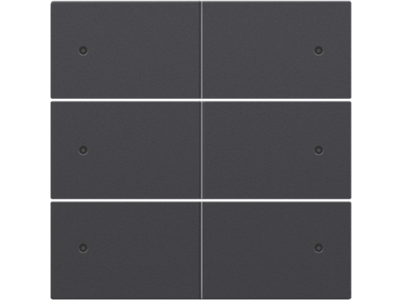 Afwerkingsset voor 6-voudige potentiaalvrije drukknop, 24 V, met leds, anthracite