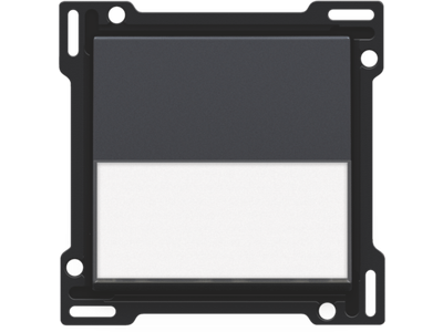 Afwerkingsset met tekstveld voor enkelvoudige schakelaar of drukknop, anthracite