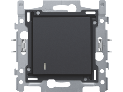 Hotelkaartschakelaar, sokkel, schroefklemmen en afwerkingsset anthracite