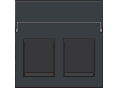 Centraalplaat data 2x RJ, anthracite