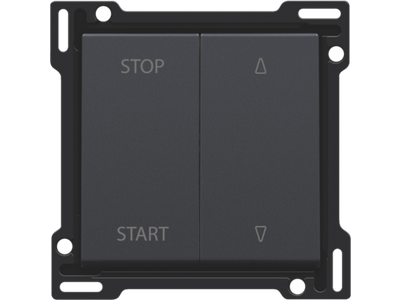 Afwerkingsset voor elektrisch gescheiden rolluikschakelaar, anthracite