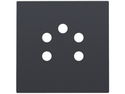 Afwerkingsset voor 5-polige telefooncontactdoos, anthracite