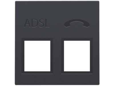 Centraalplaat adsl - tel, anthracite