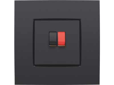 Afwerkingsset voor enkelvoudige luidsprekeraansluiting, anthracite