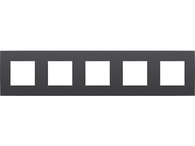 Vijfvoudige afdekplaat met 71 mm centerafstand Niko Intense anthracite