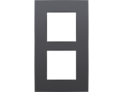 Tweevoudige afdekplaat met 60 mm verticale centerafstand Niko Intense anthracite