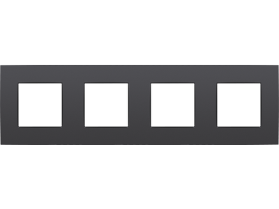 Viervoudige afdekplaat met 71 mm centerafstand Niko Intense anthracite