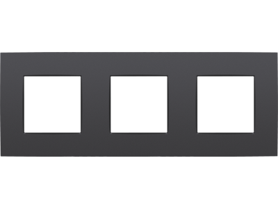Drievoudige afdekplaat met 71 mm centerafstand Niko Intense anthracite