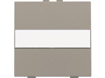 Enkelvoudige toets met tekstveld voor draadloze schakelaar of drukknop met 2 bedieningsknoppen, bronze