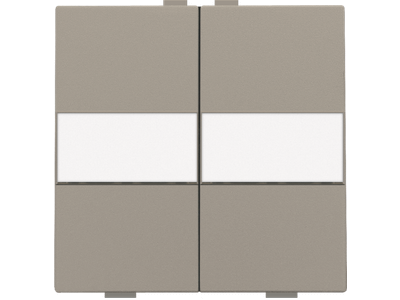 Tweevoudige toets met tekstveld voor draadloze schakelaar of drukknop met 4 bedieningsknoppen, bronze