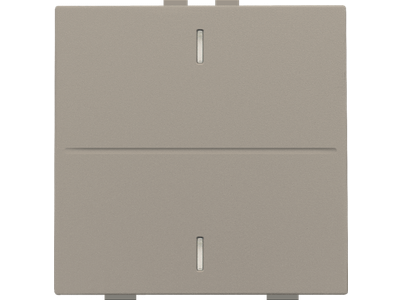 Enkelvoudige toets voor drukknop met 2 bedieningsknoppen en 1 of 2 feedbackleds, bronze