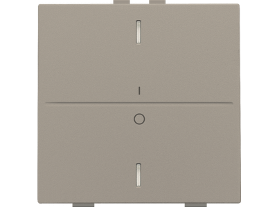 Enkelvoudige toets met opdruk 'I' en '0' voor drukknop met 2 bedieningsknoppen en 1 of 2 feedbackleds, bronze