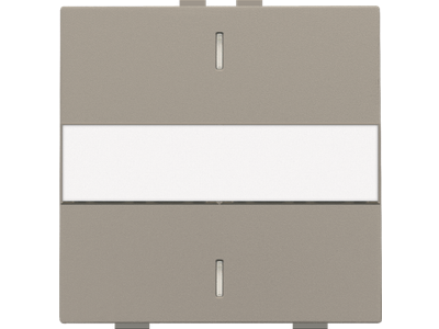 Enkelvoudige toets met tekstveld voor drukknop met 2 bedieningsknoppen en 1 of 2 feedbackleds, bronze