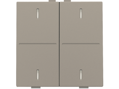 Tweevoudige toets voor drukknop met 4 bedieningsknoppen en 4 feedbackleds, bronze