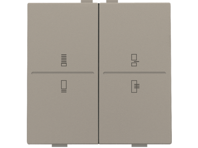 Tweevoudige toets met regime-opdruk voor drukknop met 4 bedieningsknoppen en 4 feedbackleds voor regime-opdruk, bronze