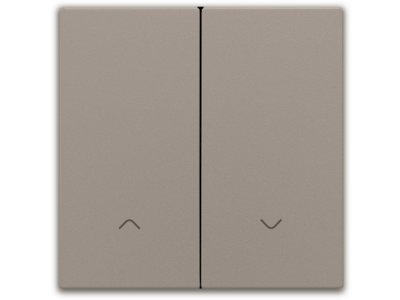 Afwerkingsset voor dubbele elektronische rolluikschakelaar, bronze