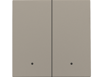 Afwerkingsset met lens voor dubbele elektronische schakelaar of drukknop, bronze