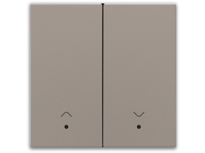 Afwerkingsset met lens voor dubbele elektronische rolluikschakelaar,bronze