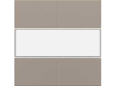 Afwerkingsset voor 4-voudige potentiaalvrije drukknop 24 V met tekstveld, bronze