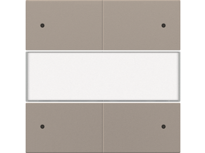 Afwerkingsset voor 4-voudige potentiaalvrije drukknop 24 V met led en tekstveld, bronze