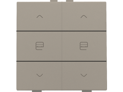 Dubbele motorsturingsbediening voor Niko Home Control, bronze
