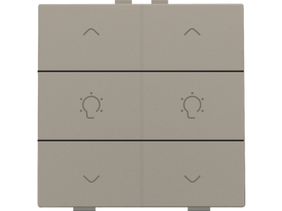 Dubbele dimbediening voor Niko Home Control, bronze