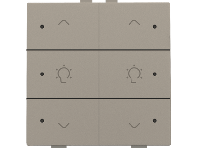 Dubbele dimbediening met led voor Niko Home Control, bronze