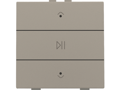 Enkelvoudige audiobediening met leds voor Niko Home Control, bronze